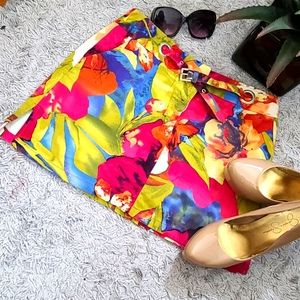 🖤Multicolored floral printed skirt with shorts